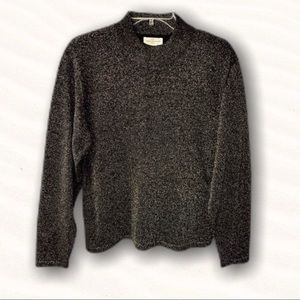 Yarnworks Black And Metallic Gold Sweater …